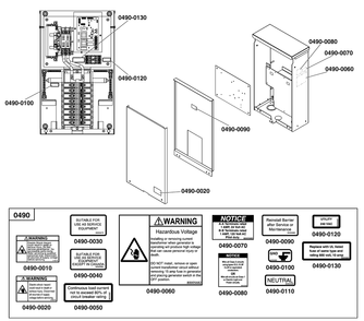 Decals Group - Ats Warning (Used Before Serial No. 1021929245) Diagram and Parts List for 071076-00  Briggs and Stratton Generator